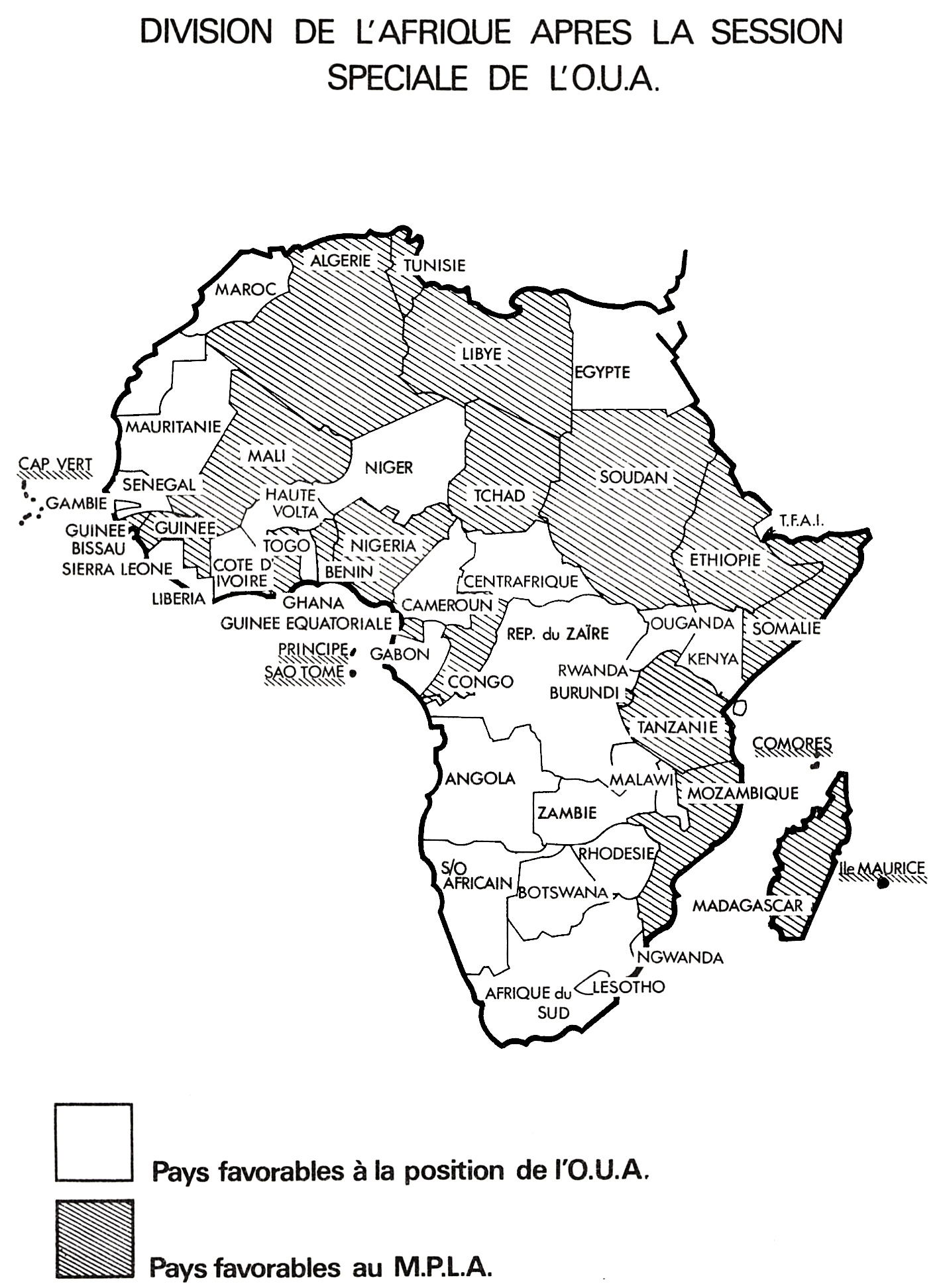 Division de l&rsquo;Afrique apr&egrave;s la session sp&eacute;ciale de l&rsquo;OUA